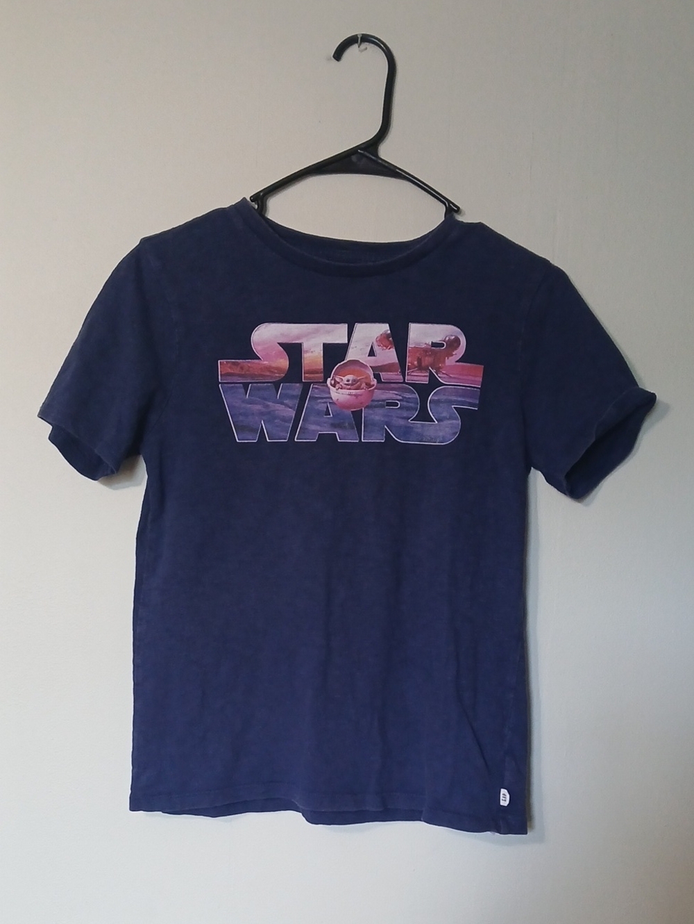 Star Wars Kids Dark Blue Graphic Logo Tee Size L